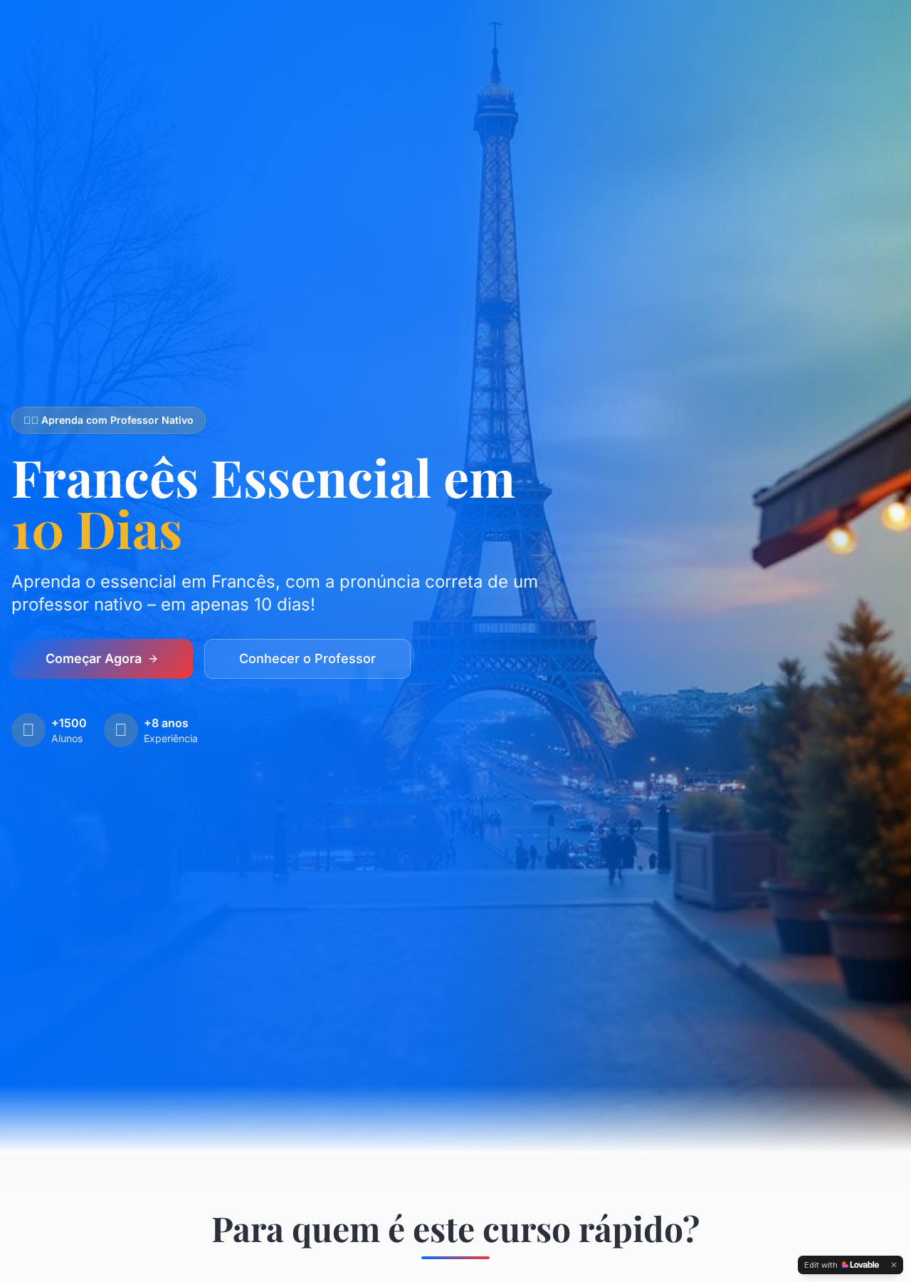 Prévia do projeto Francês Essencial